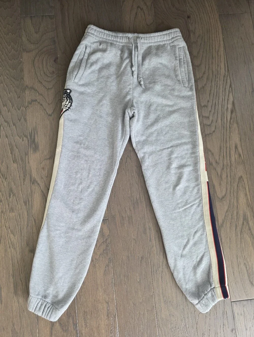 New Gucci Tiger Track Sweatpants In Grey EXCELLENT CONDITION 100% Authentic XS